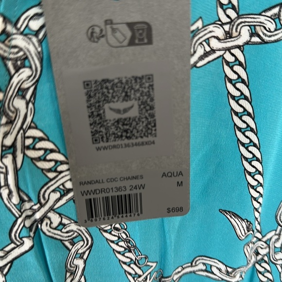 Zadig &Voltaire Elegant Turquoise Patterned Dress size Medium - Picture 11 of 15